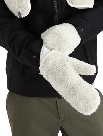 Icebreaker Unisex RealFleece™ Merino High Pile Mittens Férfi Kesztyű Fehér | HU 1054WNBY